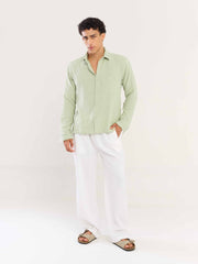 Mint Green Gauze Holiday Shirt